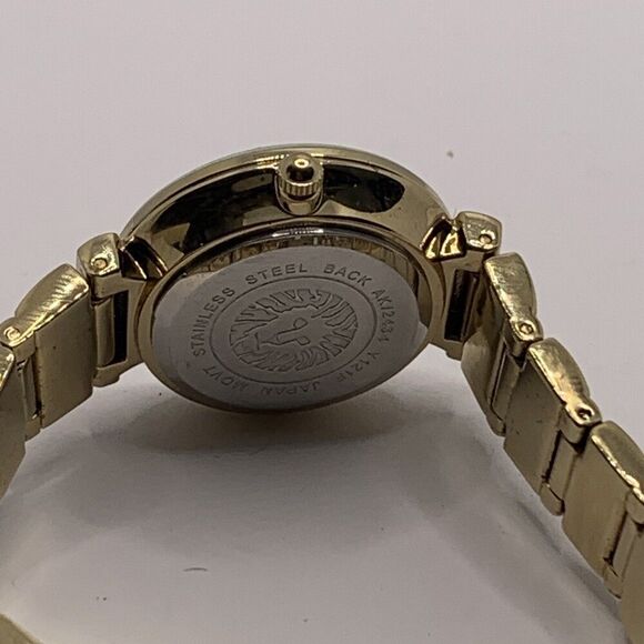 Anne Klein 12434 Women's Gold Band Analog Dial Quartz Genuine Wrist Watch Ga31 - Picture 7 of 10